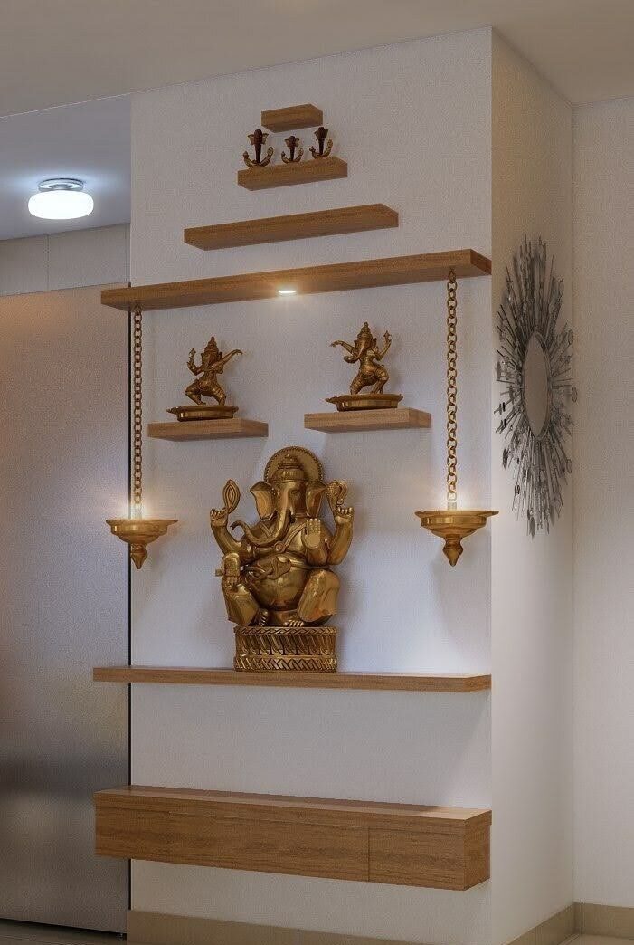 Wall-mounted mandir